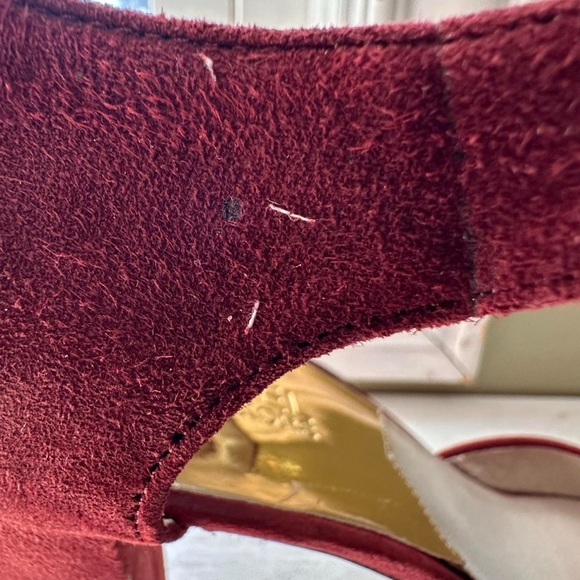 MICHAEL MICHAEL KORS Suede Platform Heels Pumps Almond Toe size 9.5 - Picture 4 of 8